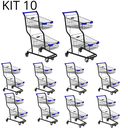 Ver imagem 1 de Kit 10 Carrinhos de Compras Supermercado Lojas Reforçado 90l