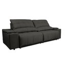 Ver imagem 7 de Sofá com Porta Copos Carregador USB Ret Rec Arizona 2,50m - Netsofas - Chumbo
