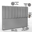 Ver imagem 7 de Kit Cabeceira Cama Box Casal King 195cm com Calçadeira Baú Dália W01 Facto Cinza - Lyam
