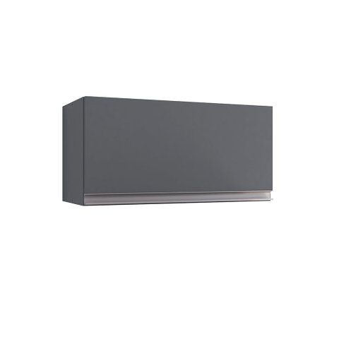 Armário Cozinha Aéreo Geladeira 60cm Basculante Leticia Cinza A01 - D’Rossi