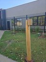 Ver imagem 3 de Kit 2 Postes Balizador de Jardim Eucalipto com LED 100x10 Marrom-Claro