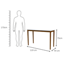 Ver imagem 5 de Aparador NOAH grande MDF Branco e Madeira 119x75x44 Donna 0204AAG01