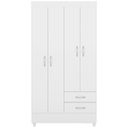 Ver imagem 1 de Guarda Roupa Solteiro 04 Portas 42860 Branco Rosa Flex Demobile