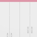 Ver imagem 7 de Guarda Roupa Solteiro 04 Portas 42860 Branco Rosa Flex Demobile