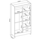 Ver imagem 3 de Guarda Roupa Solteiro 04 Portas 42860 Branco Rosa Flex Demobile
