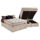 Ver imagem 1 de Cama Box Baú Queen: Colchão Molas Herval Maxspring Tower + Base CRC Suede Clean(158x198)