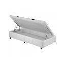 Ver imagem 3 de Cama Box Baú Solteiro Poliéster 78x188cm - Genki Kenko Colchões:cinza