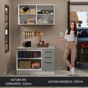 Ver imagem 5 de Kit com Balcão e Armário Aéreo Multiuso 120cm Agata Madesa
