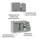 Ver imagem 6 de Kit com Balcão e Armário Aéreo Multiuso 120cm Agata Madesa