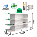 Ver imagem 6 de Gôndola Mdf para Loja Expositor Central Ilha de Venda 1,8m