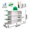 Gôndola Mdf para Loja Expositor Central Ilha de Venda 1,8m - 6