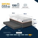 Ver imagem 5 de Bicama Box Baú + Colchão Ortopédico de Espuma D33 a Vácuo Sonno Full - Lucas Home - Solteiro