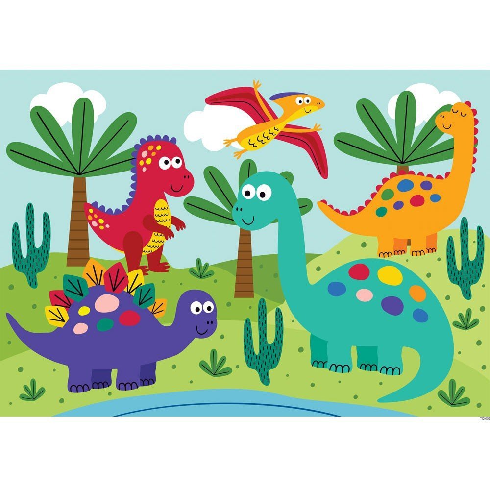 Tapete Infantil Emborrachado Antiderrapante Divertido 95cmx130cm Dino - 2