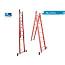 Ver imagem 5 de Escada em Fibra Tesoura Extensível 8x14 Degraus 2,50x4,40m WBertolo