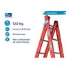 Escada em Fibra Tesoura Extensível 8x14 Degraus 2,50x4,40m WBertolo - 3