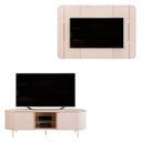 Ver imagem 4 de Bancada com Painel para Tvs até 65 Polegadas Dj Móveis Adele com Led e 2 Portas