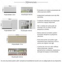 Ver imagem 3 de Kit Armário Cozinha Aéreo Canto 90cm com Aéreo 70cm e Aéreo 120cm Veneza Multimóveis Mp2287