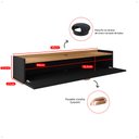 Ver imagem 6 de Rack Suspenso Home Classic New Pequeno Sala Estar Quarto Tv 32 Polegadas 1 Porta Puxador Concha - Lo