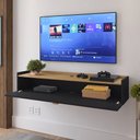 Ver imagem 3 de Rack Suspenso Home Classic New Pequeno Sala Estar Quarto Tv 32 Polegadas 1 Porta Puxador Concha - Lo