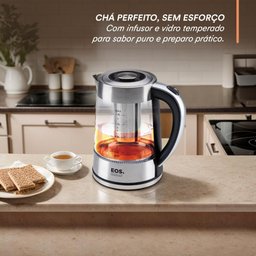 Chaleira Elétrica Eos 1,8 Litros Chef Gourmet Glass Tea Inox Ech04g 110v - 6