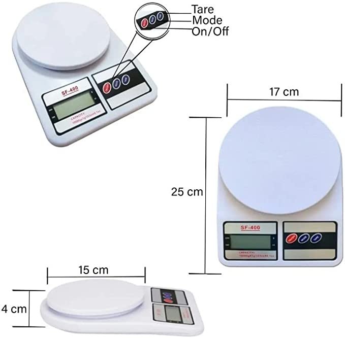 Balança Digital Cozinha Eletrônica de Precisão 1g Ate 10kg - 4