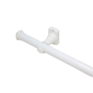 Kit Varão para Cortina 2,0mts Branco 28mm Compacto Sala / Quarto