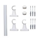 Ver imagem 2 de Kit Varão para Cortina 2,0mts Branco 28mm Compacto Sala / Quarto