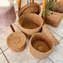 Ver imagem 7 de Cesto De Palha Natural Seagrass Carajas Com Tampa Médio