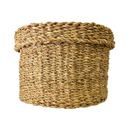 Cesto De Palha Natural Seagrass Carajas Com Tampa Médio - 1