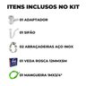 Adaptador para Máquina de Lavar Louça + Mangueira + Sifão Sanfonado Universal + Abraçadeira 1" + Fit - 2