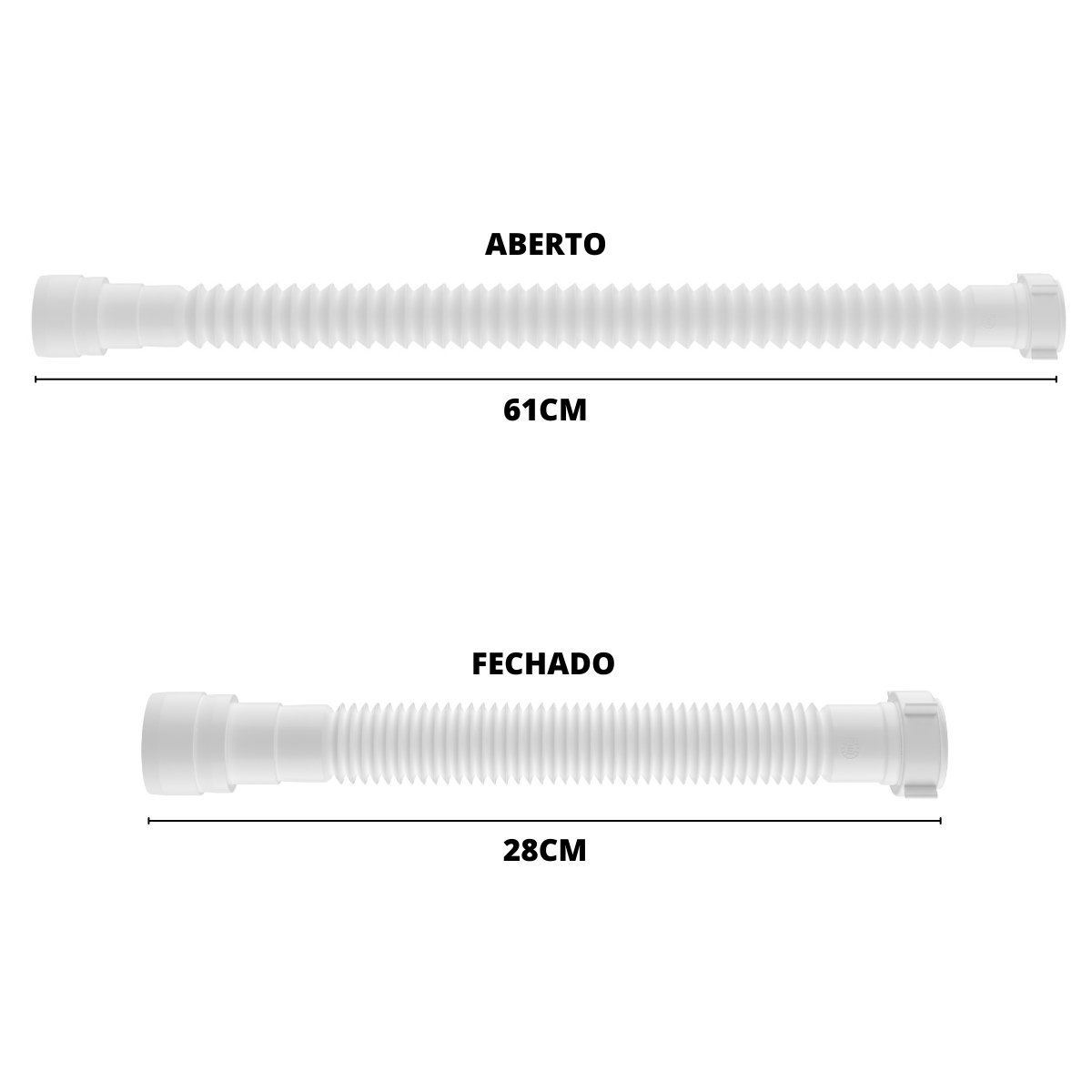 Adaptador para Máquina de Lavar Louça + Mangueira + Sifão Sanfonado Universal + Abraçadeira 1" + Fit - 4