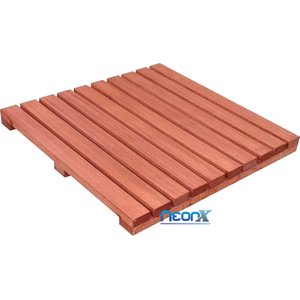 Deck de Madeira Modular 50x50cm com Pintura Neonx 50x50 Cm com Pintura Osmocolor Cedro Semi Trans