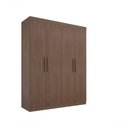 Ver imagem 1 de Guarda Roupa 4 Portas 3 Gavetas com Pés Colibri Plus - D' Doro Castanho