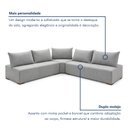Ver imagem 7 de Sofá de Canto Modulado com Puff e Base Madeira Maciça 320CMX270CM Lisboa