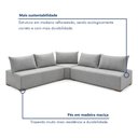 Ver imagem 6 de Sofá de Canto Modulado com Puff e Base Madeira Maciça 320CMX270CM Lisboa
