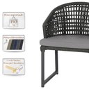 Ver imagem 4 de 2 Cadeira Noronha Aluminio Micro Pintura Preta, Tr. Telinha Corda Nautica Preta, Estofado - Grafite