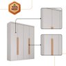 Guarda Roupa Infantil Sonho 100 Mdf 4 Portas e 2 Gavetas Moderna Mobília - 6