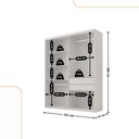 Ver imagem 4 de Guarda Roupa Infantil Sonho 100 Mdf 4 Portas e 2 Gavetas Moderna Mobília