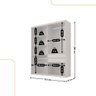 Guarda Roupa Infantil Sonho 100 Mdf 4 Portas e 2 Gavetas Moderna Mobília - 4