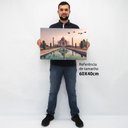 Ver imagem 2 de Quadro Decorativo em Canvas Taj Mahal TACOLADO PAPEL DE PAREDE Moldura Flutuante 4,5cm Freijó 60 x 4