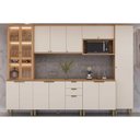 Ver imagem 5 de Gabinete de Cozinha Modulado C/ Tampo Selene C/ 2 Portas 80cm Jequitiba/off White Fosco - Linea