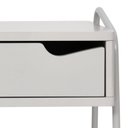 Ver imagem 4 de Mesa de Cabeceira em Metal e MDF com 1 Gaveta Design Moderno Leck Cinza