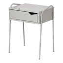 Ver imagem 2 de Mesa de Cabeceira em Metal e MDF com 1 Gaveta Design Moderno Leck Cinza