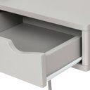Ver mais imagens de Mesa de Cabeceira em Metal e MDF com 1 Gaveta Design Moderno Leck Cinza