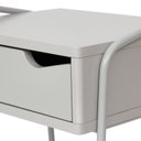 Ver imagem 6 de Mesa de Cabeceira em Metal e MDF com 1 Gaveta Design Moderno Leck Cinza