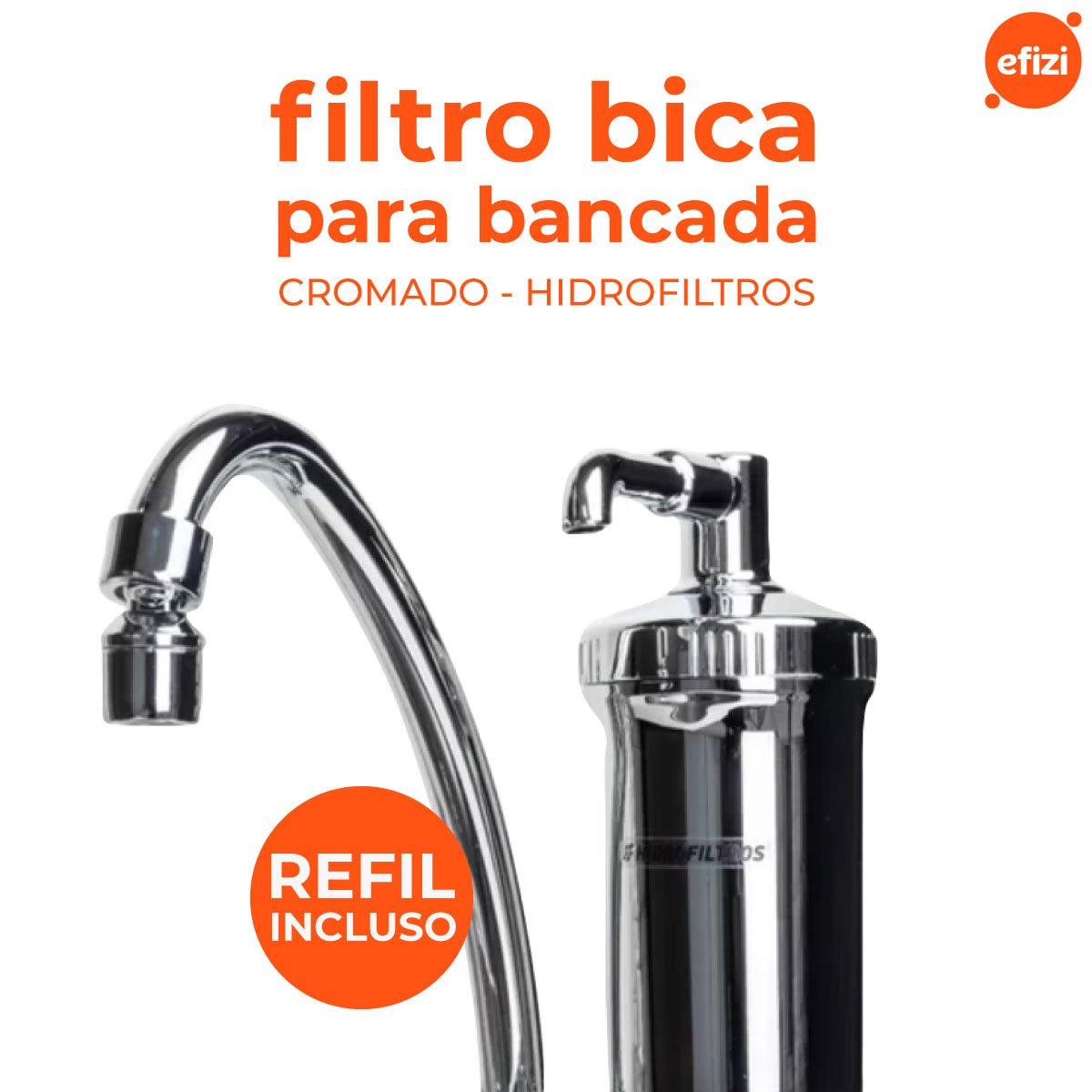 Filtro Bica Móvel Cromado Bancada Hidrofiltros - 2