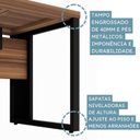 Ver imagem 6 de Mesa Diretor Start Pé Quadro com Gaveteiro 192 cm Nogal Sevilha/Preto Tx Gebb Work