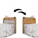 Ver imagem 3 de Cabeceira Casal com Portas Crystal Naturalle e Off White