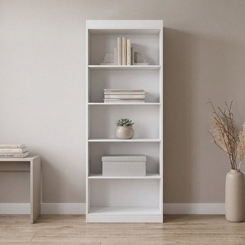 Estante Multiuso para Livros 60x182,3x30 c/ 4 Prateleiras - Branca