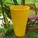 Ver imagem 7 de Kit 3 Vaso Planta 75x50 Redondo Cônico Polietileno BGPLASTICOS V375K3 AMARELO GIRASSOL 007